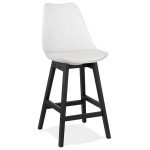 paris prix Tabouret de Bar Design "Cabelo" 102cm Blanc & Noir