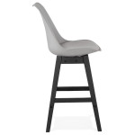 Paris Prix Tabouret De Bar Design "Cabelo" 102cm Gris & Noir