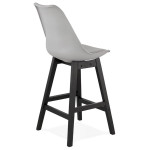 Paris Prix Tabouret De Bar Design "Cabelo" 102cm Gris & Noir