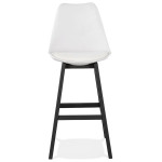 Paris Prix Tabouret De Bar Design "Cabelo" 112cm Blanc & Noir
