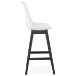 Paris Prix Tabouret De Bar Design "Cabelo" 112cm Blanc & Noir