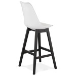 Paris Prix Tabouret De Bar Design "Cabelo" 112cm Blanc & Noir
