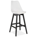 paris prix Tabouret de Bar Design "Cabelo" 112cm Blanc & Noir