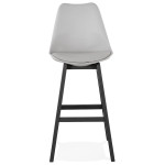 Paris Prix Tabouret De Bar Design "Cabelo" 112cm Gris & Noir