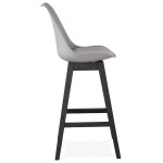 Paris Prix Tabouret De Bar Design "Cabelo" 112cm Gris & Noir