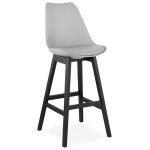 paris prix Tabouret de Bar Design "Cabelo" 112cm Gris & Noir