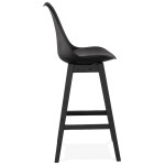 Paris Prix Tabouret De Bar Design "Cabelo" 112cm Noir
