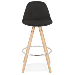 Paris Prix Tabouret De Bar Design "Cariboa" 87cm Noir & Beige