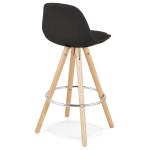 Paris Prix Tabouret De Bar Design "Cariboa" 87cm Noir & Beige