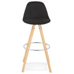 Paris Prix Tabouret De Bar Design "Cariboa" 97cm Noir & Beige