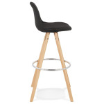 Paris Prix Tabouret De Bar Design "Cariboa" 97cm Noir & Beige