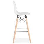 Paris Prix Tabouret De Bar Design "Carno" 111cm Blanc