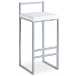 Paris Prix Tabouret De Bar Design "Dakota" 80cm Blanc