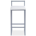 Paris Prix Tabouret De Bar Design "Dakota" 80cm Blanc