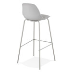 Paris Prix Tabouret De Bar Design En Métal "Funty" 95cm Gris