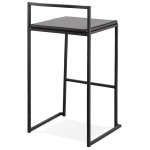 Paris Prix Tabouret De Bar Design Industriel "Line" 76cm Noir
