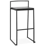 paris prix Tabouret de Bar Design Industriel "Line" 87cm Noir
