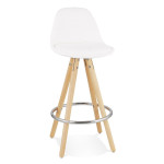 paris prix Tabouret de Bar Design "Jimmie" 87cm Blanc & Naturel