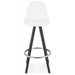 Paris Prix Tabouret De Bar Design "Jimmie" 87cm Blanc & Noir