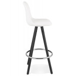 Paris Prix Tabouret De Bar Design "Jimmie" 87cm Blanc & Noir