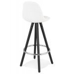 Paris Prix Tabouret De Bar Design "Jimmie" 87cm Blanc & Noir
