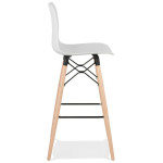 Paris Prix Tabouret De Bar Design "Marlina" 112cm Blanc