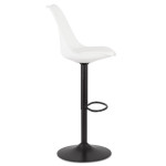 Paris Prix Tabouret De Bar Design "Matrioka" 123cm Blanc & Noir