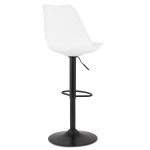 Paris Prix Tabouret De Bar Design "Matrioka" 123cm Blanc & Noir