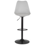 Paris Prix Tabouret De Bar Design "Matrioka" 123cm Gris & Noir