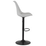 Paris Prix Tabouret De Bar Design "Matrioka" 123cm Gris & Noir