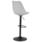 Paris Prix Tabouret De Bar Design "Matrioka" 123cm Gris & Noir