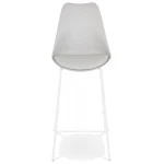 Paris Prix Tabouret De Bar Design "Mitchell" 105cm Gris & Blanc