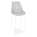 paris prix Tabouret de Bar Design "Mitchell" 105cm Gris & Blanc