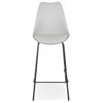 Paris Prix Tabouret De Bar Design "Mitchell" 105cm Gris & Noir