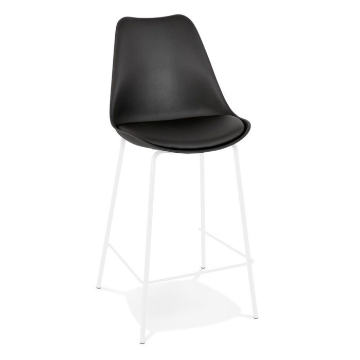 Paris Prix Tabouret De Bar Design "Mitchell" 105cm Noir & Blanc