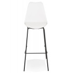 Paris Prix Tabouret De Bar Design "Mitchell" 115cm Blanc & Noir