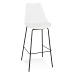 paris prix Tabouret de Bar Design "Mitchell" 115cm Blanc & Noir