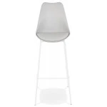 Paris Prix Tabouret De Bar Design "Mitchell" 115cm Gris & Blanc