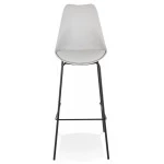 Paris Prix Tabouret De Bar Design "Mitchell" 115cm Gris & Noir
