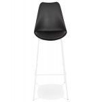 Paris Prix Tabouret De Bar Design "Mitchell" 115cm Noir & Blanc