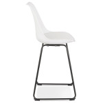 Paris Prix Tabouret De Bar Design "Overly" 109cm Blanc & Noir