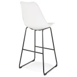 Paris Prix Tabouret De Bar Design "Overly" 119cm Blanc & Noir