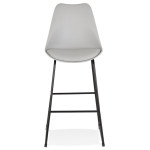 Paris Prix Tabouret De Bar Design "Overly" 119cm Gris & Noir