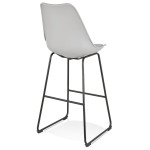 Paris Prix Tabouret De Bar Design "Overly" 119cm Gris & Noir