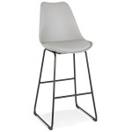 paris prix Tabouret de Bar Design "Overly" 119cm Gris & Noir