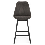 Paris Prix Tabouret De Bar Design "Peina" 103cm Gris & Noir