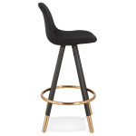 Paris Prix Tabouret De Bar Design "Ratima" 87cm Noir & Or