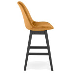 Paris Prix Tabouret De Bar Design "Sezera" 103cm Moutarde & Noir