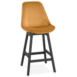 paris prix Tabouret de Bar Design "Sezera" 103cm Moutarde & Noir
