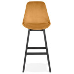 Paris Prix Tabouret De Bar Design "Sezera" 113cm Moutarde & Noir